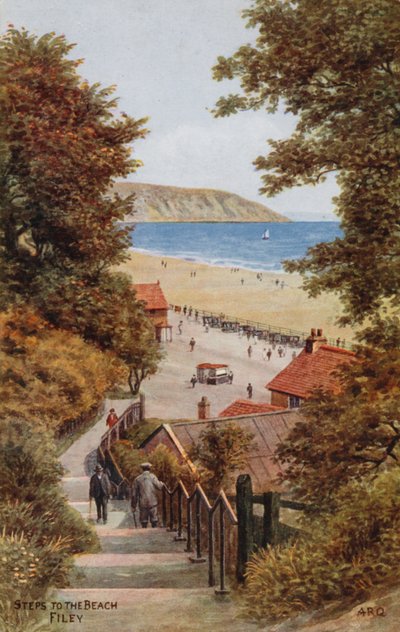 Stufen zum Strand, Filey von Alfred Robert Quinton